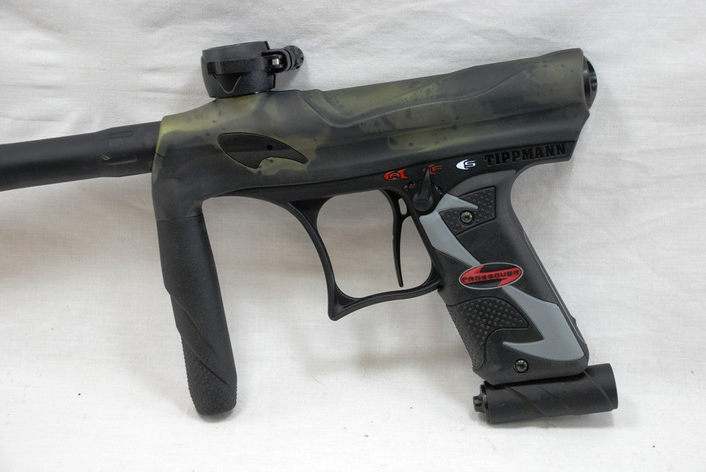 Custom Anodized Tippmann Crossover Dust Zombie Green &amp; Black Smoke - Tippmann Sports