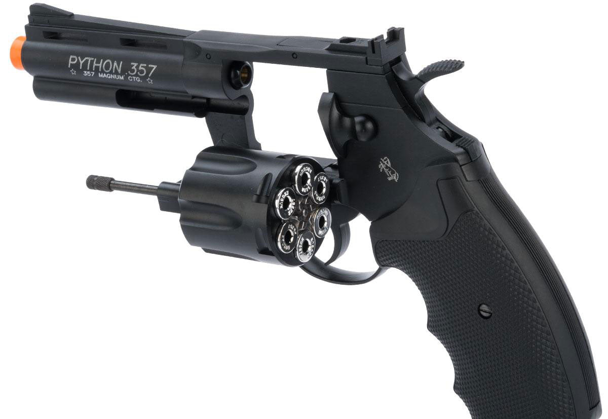 Colt Python Full Metal .357 Magnum High Power Airsoft CO2 Revolver by Cybergun - Length: 4"