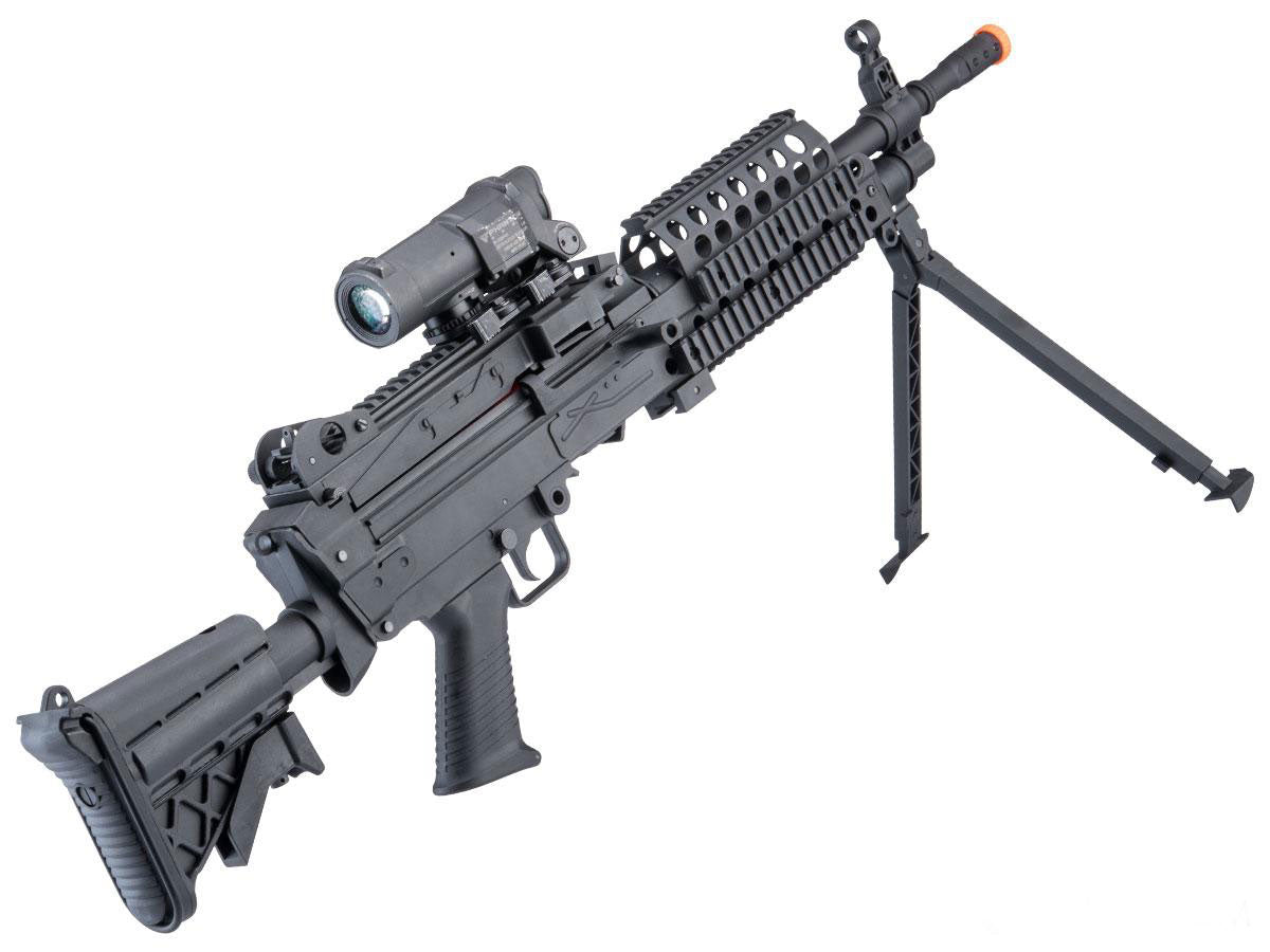 Cybergun FN Licensed M249 MK46 "Featherweight" Airsoft Machine Gun - 400 FPS