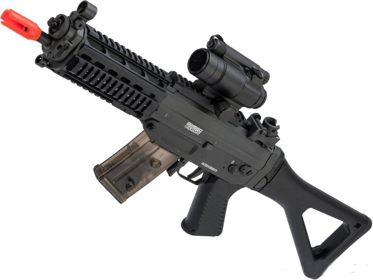 Cybergun / Swiss Arms Licensed SG552 Commando EBB Airsoft AEG Rifle w/ Quad Rail - Black