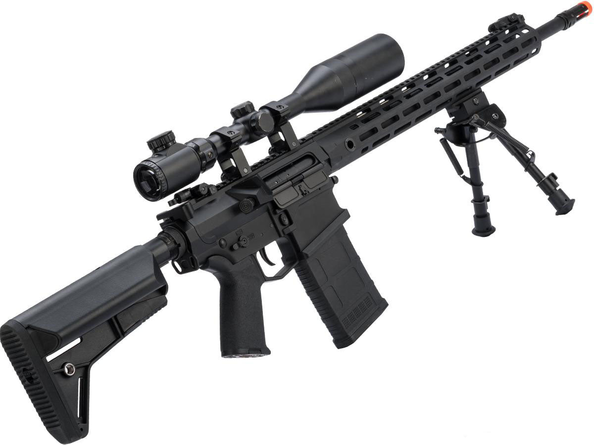 CYMA Platinum SR-25 QBS Airsoft DMR (16.5" Barrel w/ M-LOK Rail) - Black