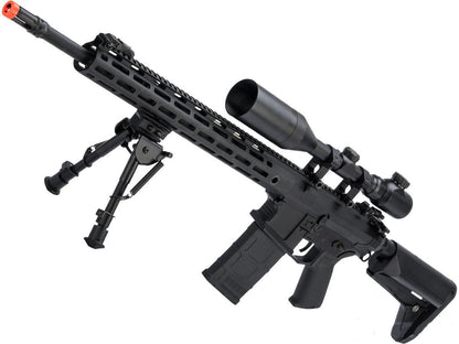 CYMA Platinum SR-25 QBS Airsoft DMR (16.5" Barrel w/ M-LOK Rail) - Black
