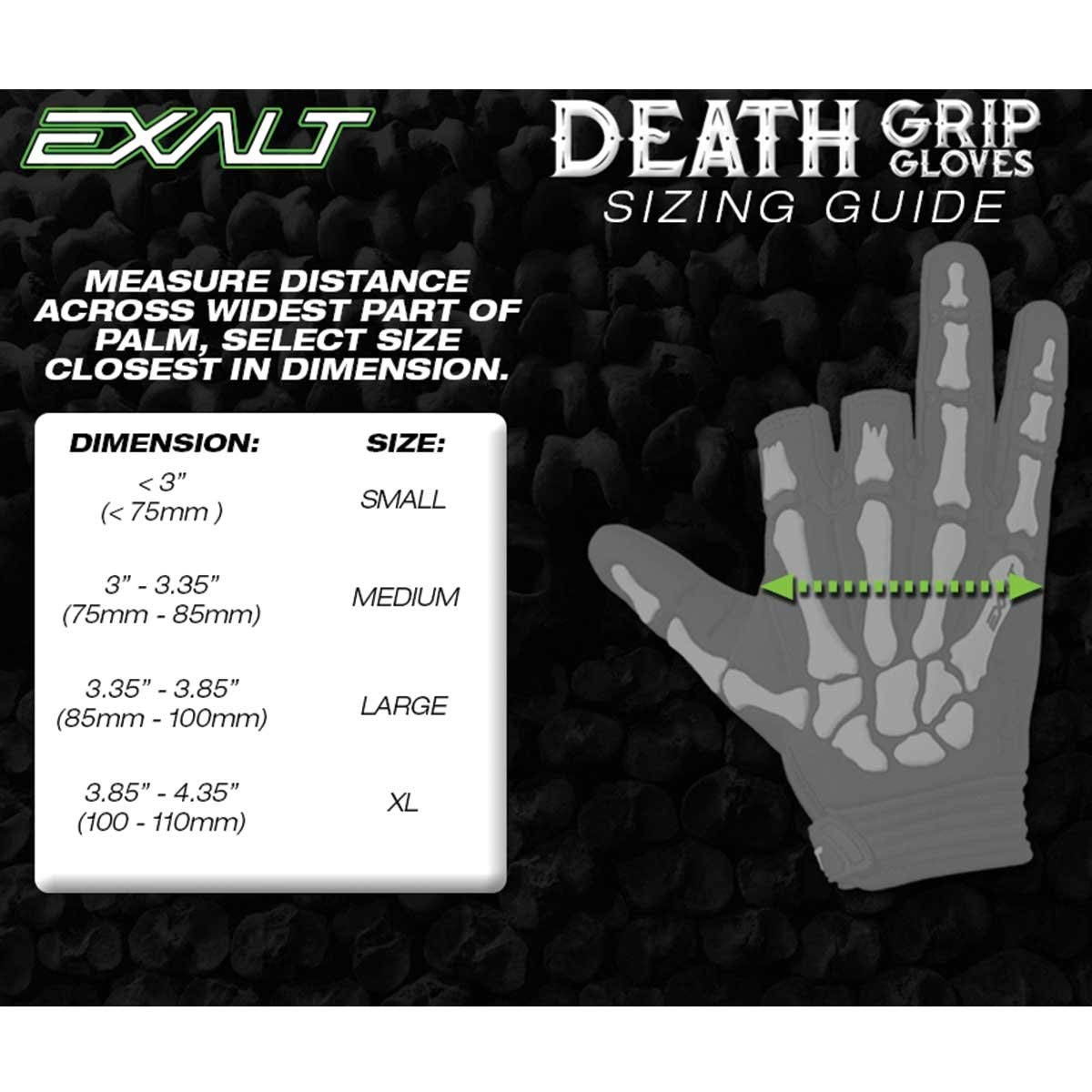 Exalt Death Grip Gloves Black/Gray - Small - Exalt
