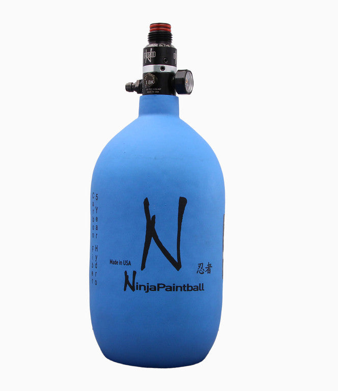 Ninja 68ci 4500psi HPA Tank Dura Blue - Ninja Paintball