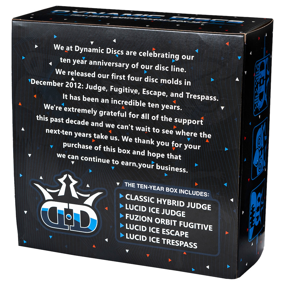 Dynamic Discs 10 Year Anniversary Box