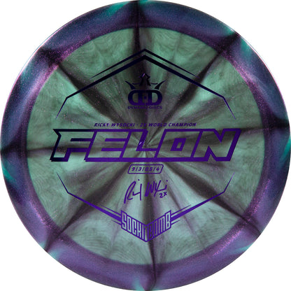 Dynamic Discs Lucid Ice Glimmer Felon Disc - Ricky Wysocki Sockibomb Stamp