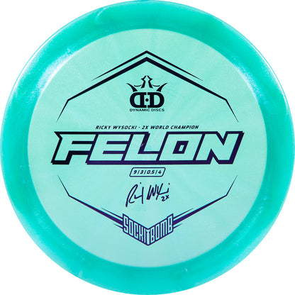 Dynamic Discs Lucid Ice Glimmer Felon Disc - Ricky Wysocki Sockibomb Stamp