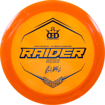 Dynamic Discs Lucid Ice Glimmer Raider Disc - Ricky Wysocki Sockibomb Stamp