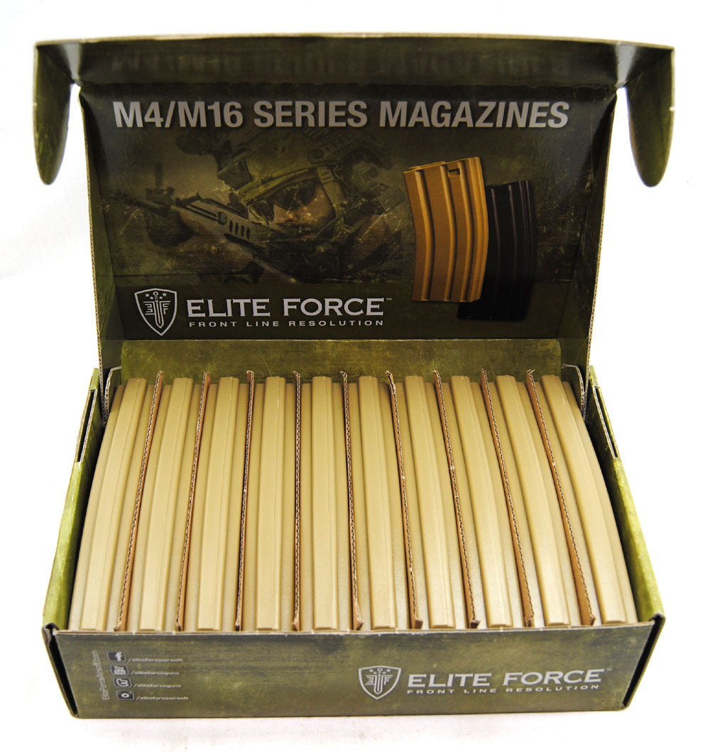 Elite Force M4/M16 140Rd Mid Cap Magazine 10 Pack - Dark Earth Brown - Umarex