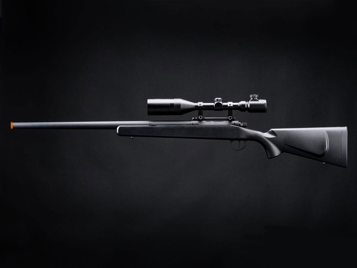 EMG Barrett Fieldcraft Precision Bolt-Action Airsoft Sniper Rifle w/ Featherweight Zero Trigger - Blackout