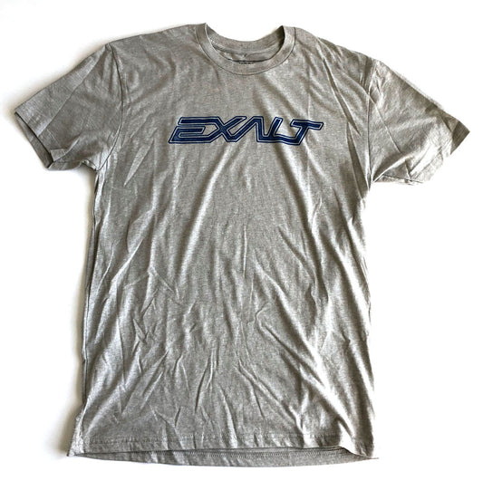 Exalt Paintball Blue Logo Light Grey T-Shirt - Small - Exalt