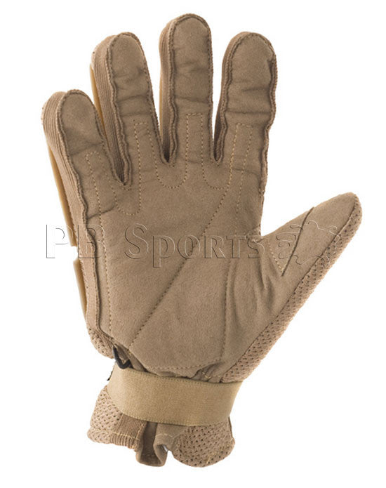 Valken V-Tac Full Finger Plastic Gloves - Tan - Valken Paintball