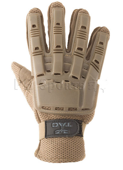 Valken V-Tac Full Finger Plastic Gloves - Tan - Valken Paintball