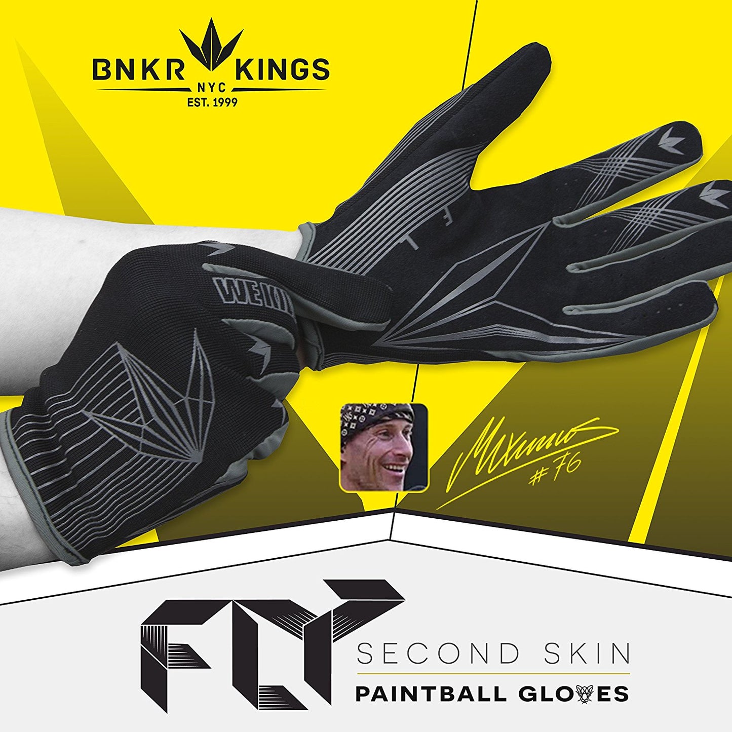 Bunker Kings Fly Featherlite Gloves - Royal Blue - Small/Medium - Bunker Kings