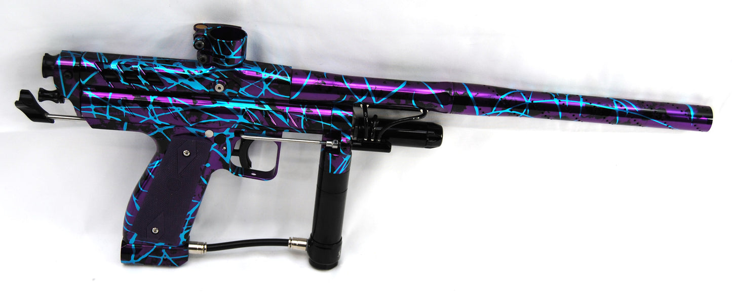 Used Inception Designs Full Body Hornet Autococker - Splash Purple/Teal