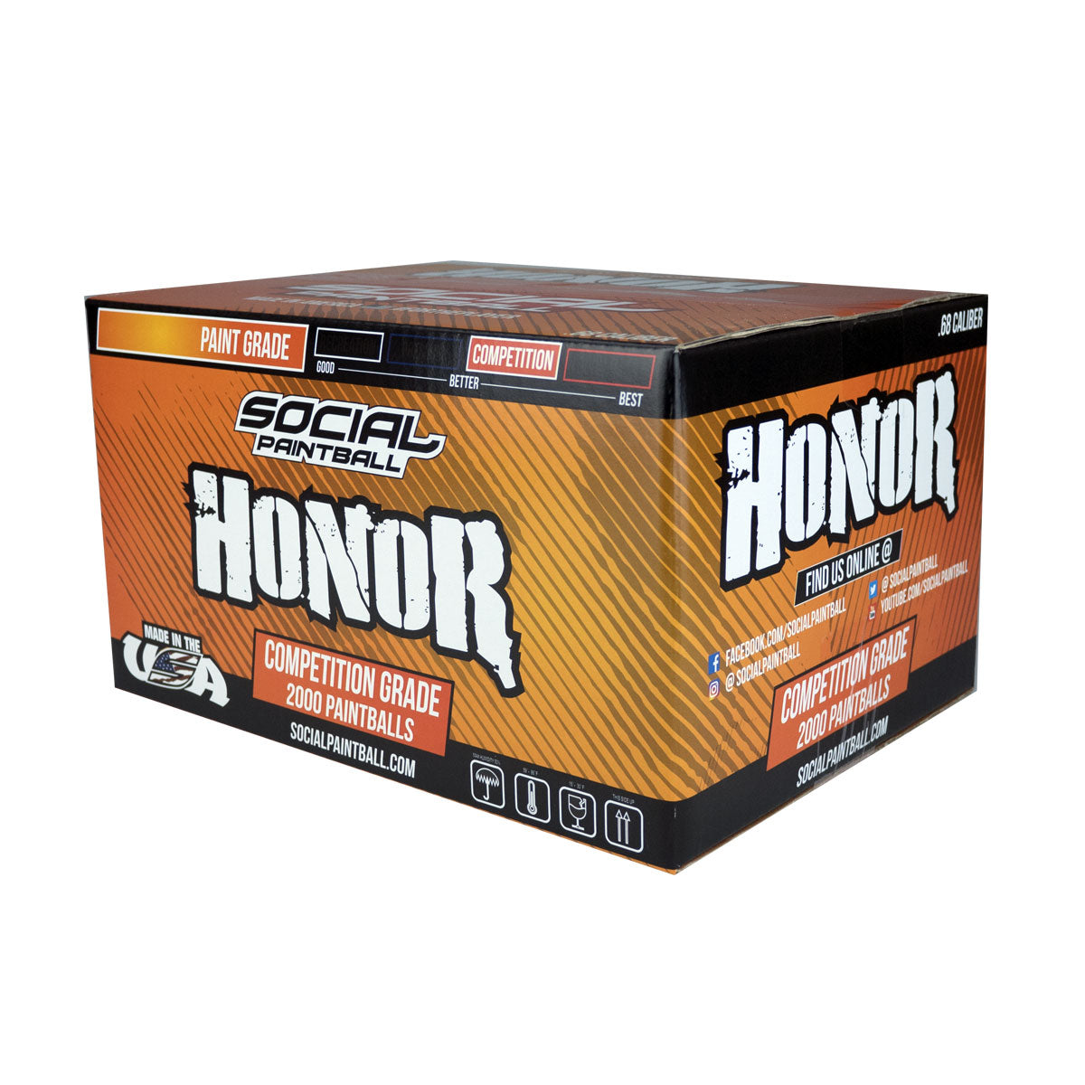 2000 Count Social Honor Paintballs - Pink Fill - Social Paintball