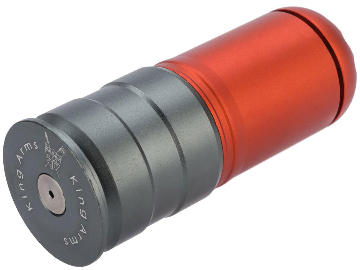 King Arms 120 Round Grenade Version III Airsoft 40mm Grenade - Orange / Silver - Evike