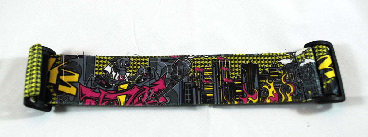 KM Strap - Graffiti Robot - Black and Yellow - KM
