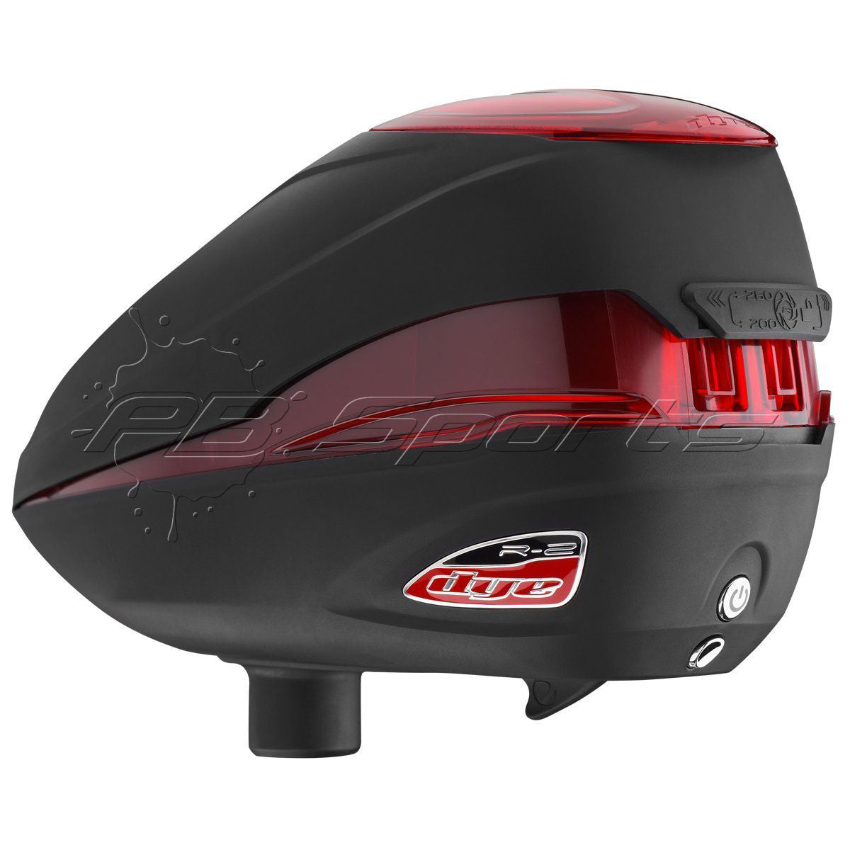DYE Rotor R2 Paintball Loader - Black/Red - DYE