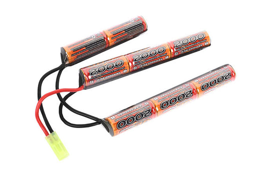 VB-Power Airsoft 9.6V Ni-MH Crane Stock Type AEG Battery - 2000 MAH