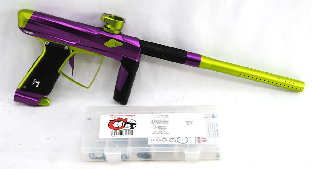 Used MacDev Clone 5 Paintball Marker - Purple/Green
