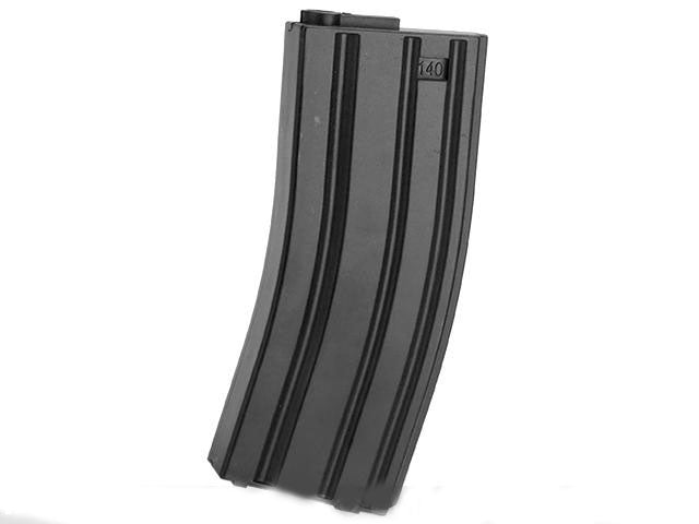 6mmProShop 140rd Midcap Magazine for M4 M16 Series Airsoft AEG Rifles - Black - Evike