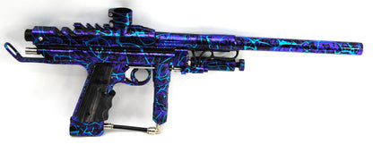 Used Mark Davis MK5 Autococker - Black/Purple w/ Teal Splash Anno