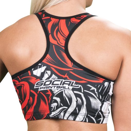 Social Paintball Racerback Sports Bra - Wings