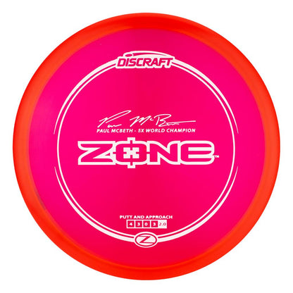 Discraft Paul McBeth Z Zone Signature Series Golf Disc - Discraft