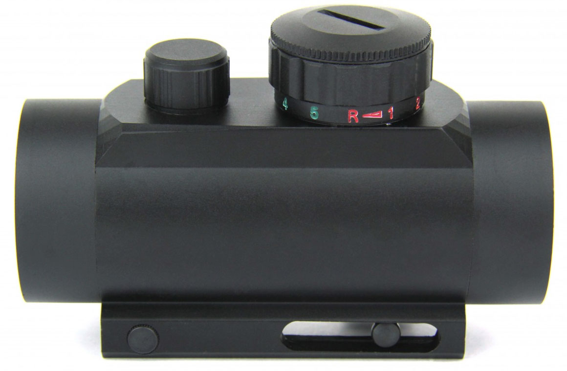 TACFIRE 1x30 Dual Illuminated Red Green Tri-Dot Reticle Weaver Base - TACFIRE