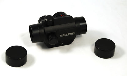 Raptor Defense 1x25 Compact Dot Sight - 4 Reticle - Dual Illumination (Red/Green) - Raptor Defense
