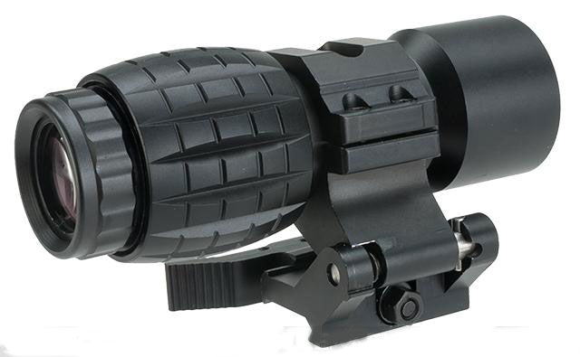 Avengers Tactical 3X Magnifier Scope w/ QD Flip-to-Side Mount - Evike