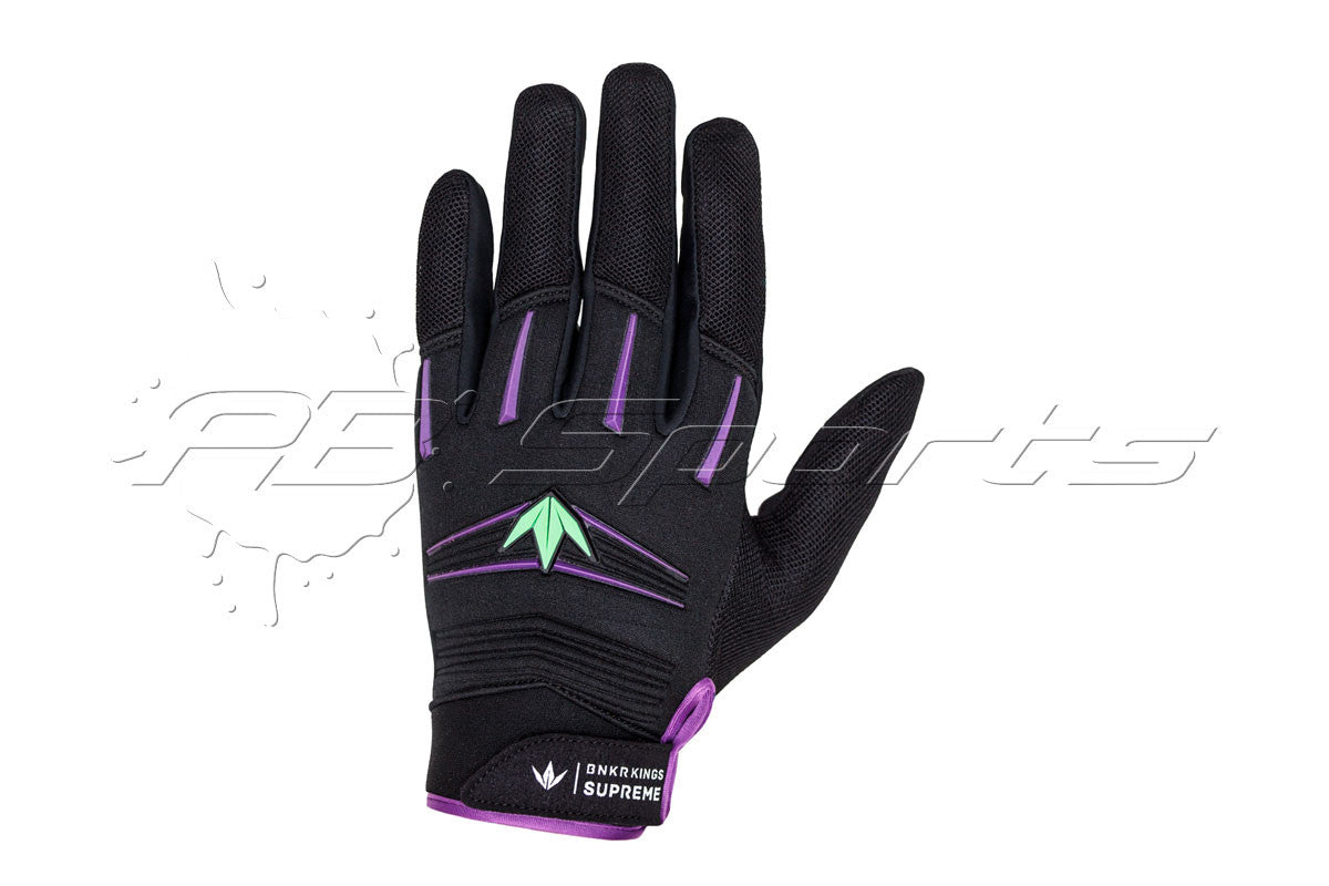 Bunker Kings Supreme Gloves Purple Lime Large/XLarge - Bunker Kings