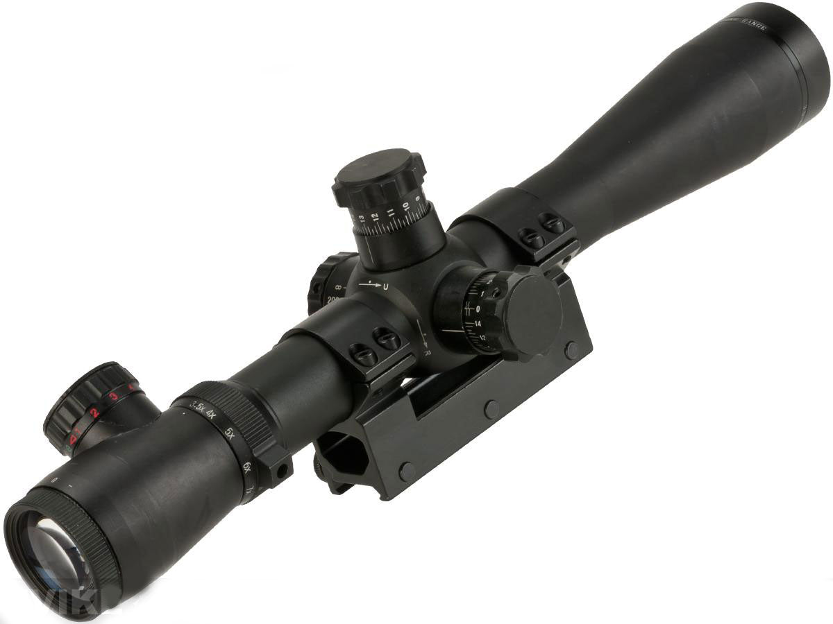 Matrix 3.5-10x40 Illuminated Scope Set with Lens Cover &amp; QD Scope Mount - Evike