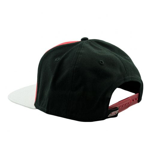 Social Paintball Snapback Hat Scarlet Red Black, Grey Bill - Social Paintball