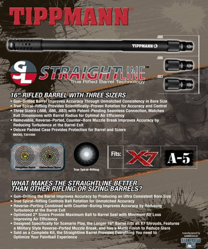 Tippmann 16" Straightline Hammerhead Barrel Kit For 98 Custom - Tippmann Sports