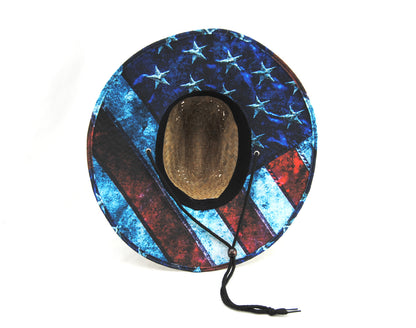 Social Paintball Straw Hat - USA Flag