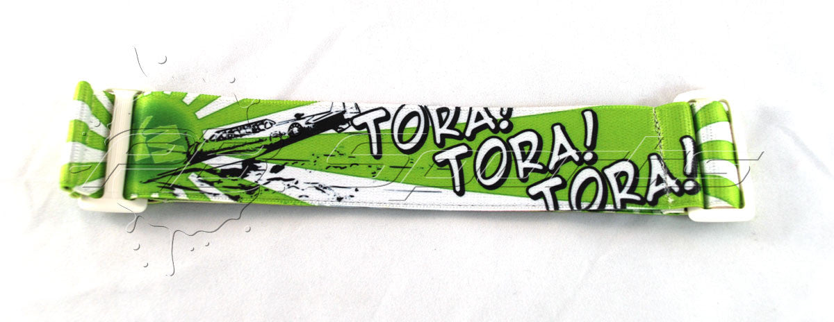 KM Strap - Tora - Green with white clips - KM