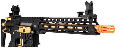 Lancer Tactical Enforcer BLACKBIRD Skeleton AEG Airsoft Rifle w/ Alpha Stock - Black/Gold