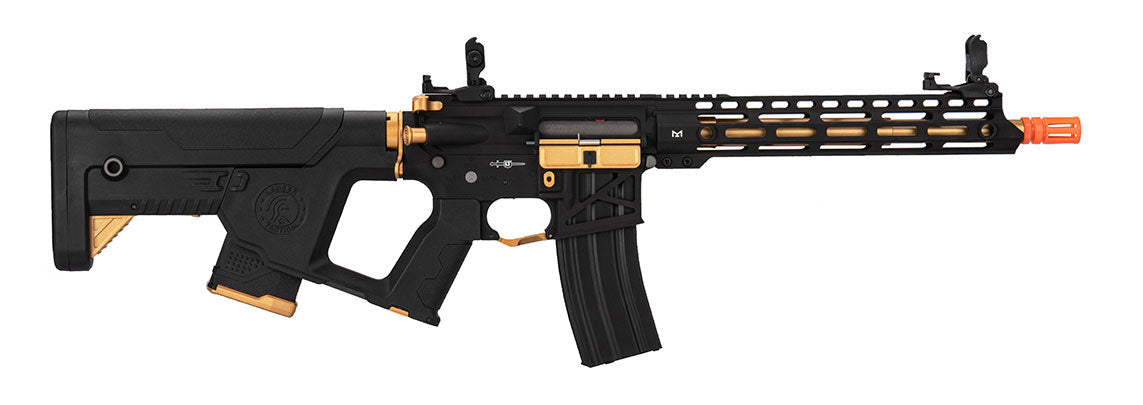 Lancer Tactical Enforcer BLACKBIRD Skeleton AEG Airsoft Rifle w/ Alpha Stock - Black/Gold