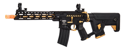 Lancer Tactical Enforcer BLACKBIRD Skeleton AEG Airsoft Rifle w/ Alpha Stock - Black/Gold