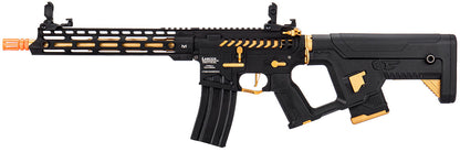 Lancer Tactical Enforcer BLACKBIRD Skeleton AEG Airsoft Rifle w/ Alpha Stock - Black/Gold