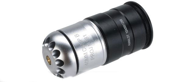 6mmProShop 60rd M381 40mm Airsoft Grenade Shell - Silver / Black - Evike