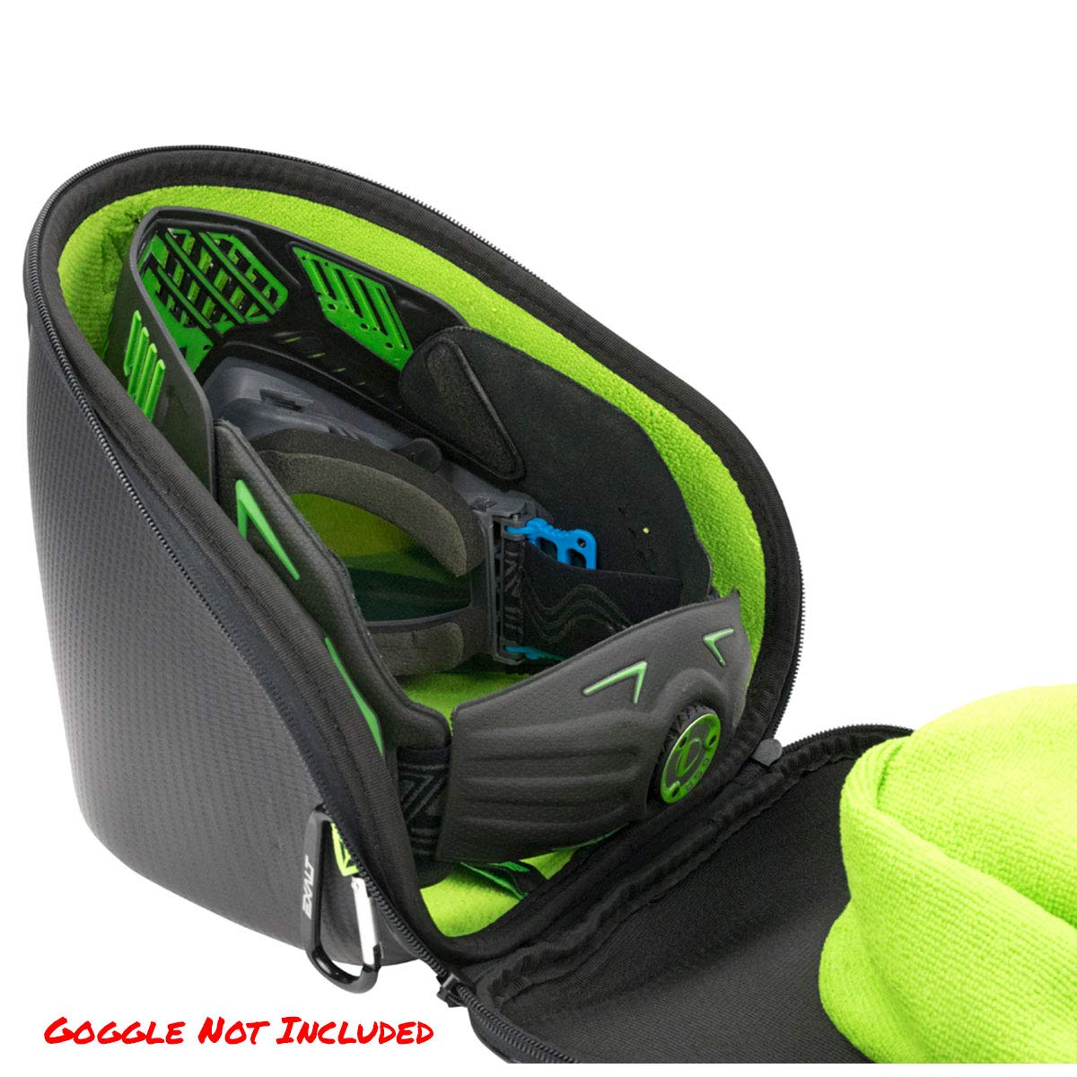 Exalt Carbon Universal Goggle Case - V3 Black/Lime - Exalt