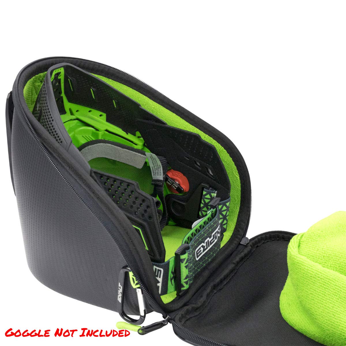 Exalt Carbon Universal Goggle Case - V3 Black/Lime - Exalt