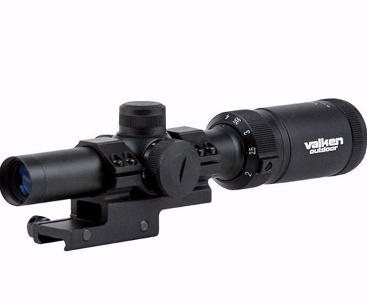 Valken Outdoor 1-4x20 Mil-Dot Reticle Scope - Valken Paintball