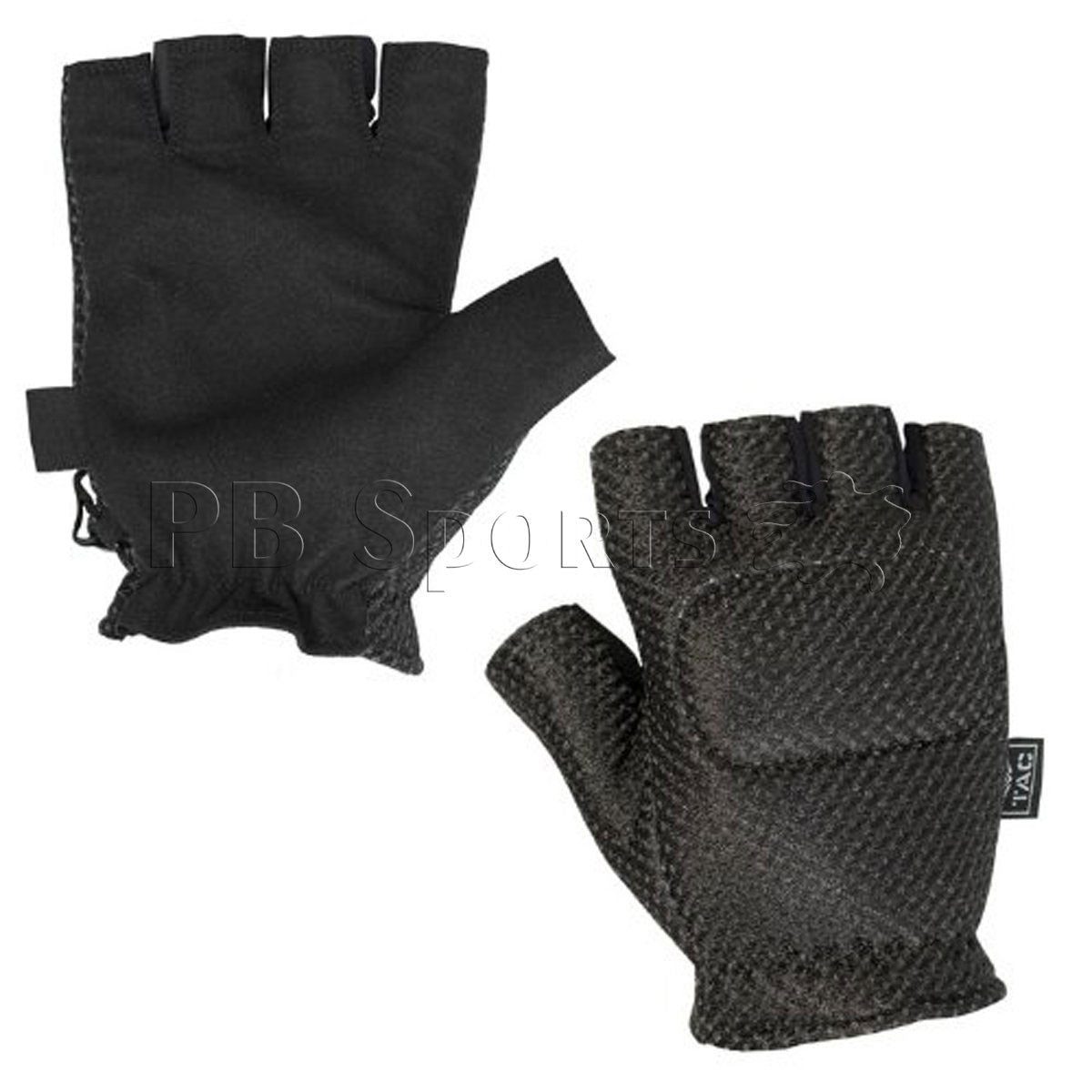 Valken V-Tac Half Finger soft Gloves - Black XL - Valken Paintball