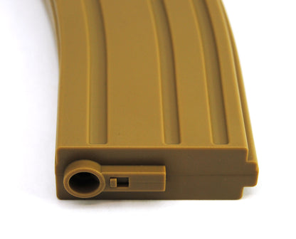 Valken Tactical SMAG 140 Round Mid Cap Airsoft Magazines - 5 Pack Box - Dust Tan