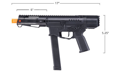 Zion Arms R&D Precision Licensed PW9 Mod 0 Airsoft Rifle  - Black - with Battery and Charger