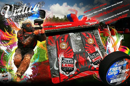 Virtue Ollie SoftTact&trade; .45 Grip - Red- Free Grip Tape - Virtue